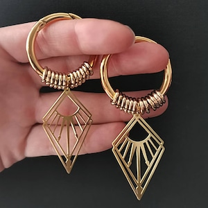 GOLDCOLORED RINGED RAVI Hoop Earweights ab 27,50 Euro *best gift idea for man woman all genders alternative punk witchy girls*