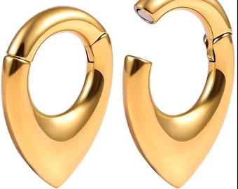 Goldcolored Pointed Hoop Earweights ab 25 Euro