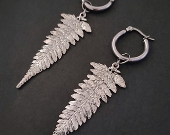 Silvercolored Fern Hoop Earrings ab 12,50 Euro