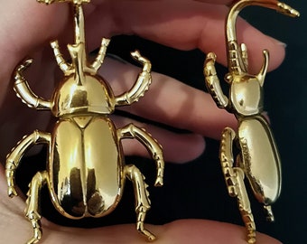 Goldcolored Beetle Earweights ab 25 Euro