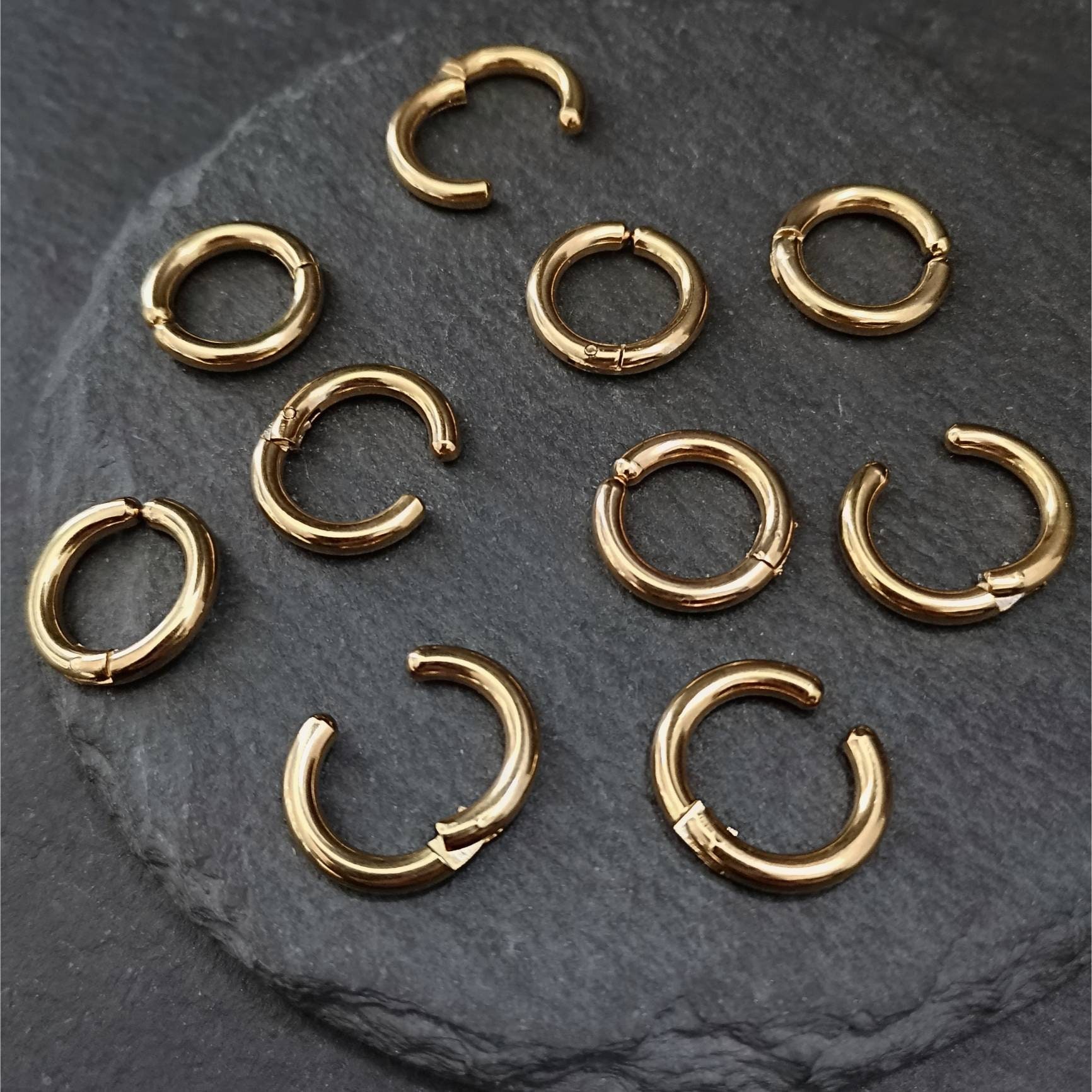 Moondust Jewelry Easy Open&Close Mini Hoop Earweights Set of 10 Pcs