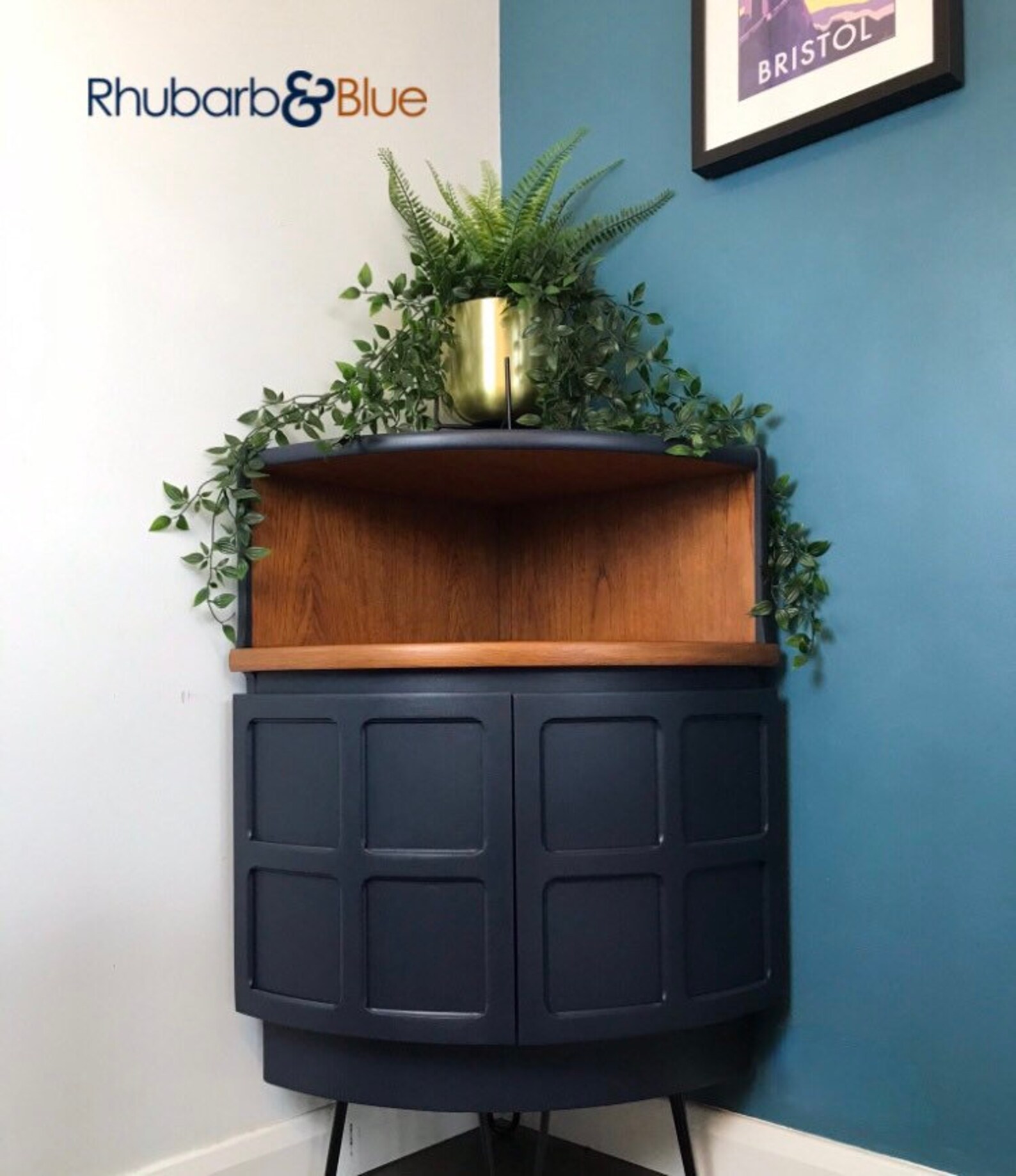 Nathan corner drinks refinished furniture painted Etsy