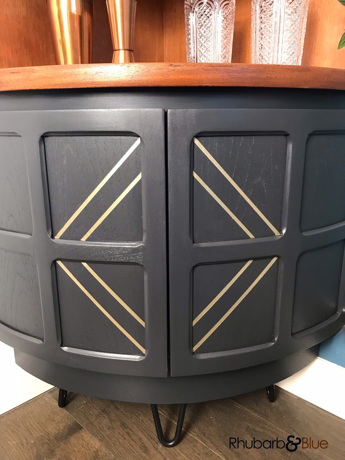 Nathan corner drinks refinished furniture painted Etsy