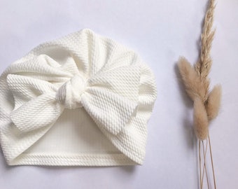 Bonnet Noeud Nouveau Ne Etsy