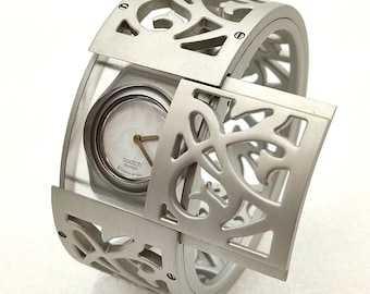 New rare vintage Swatch Irony Lady FLOWER ORCHESTRA YSS1002 never worn with new battery, aluminum bracelet, for collectors or pretty gift