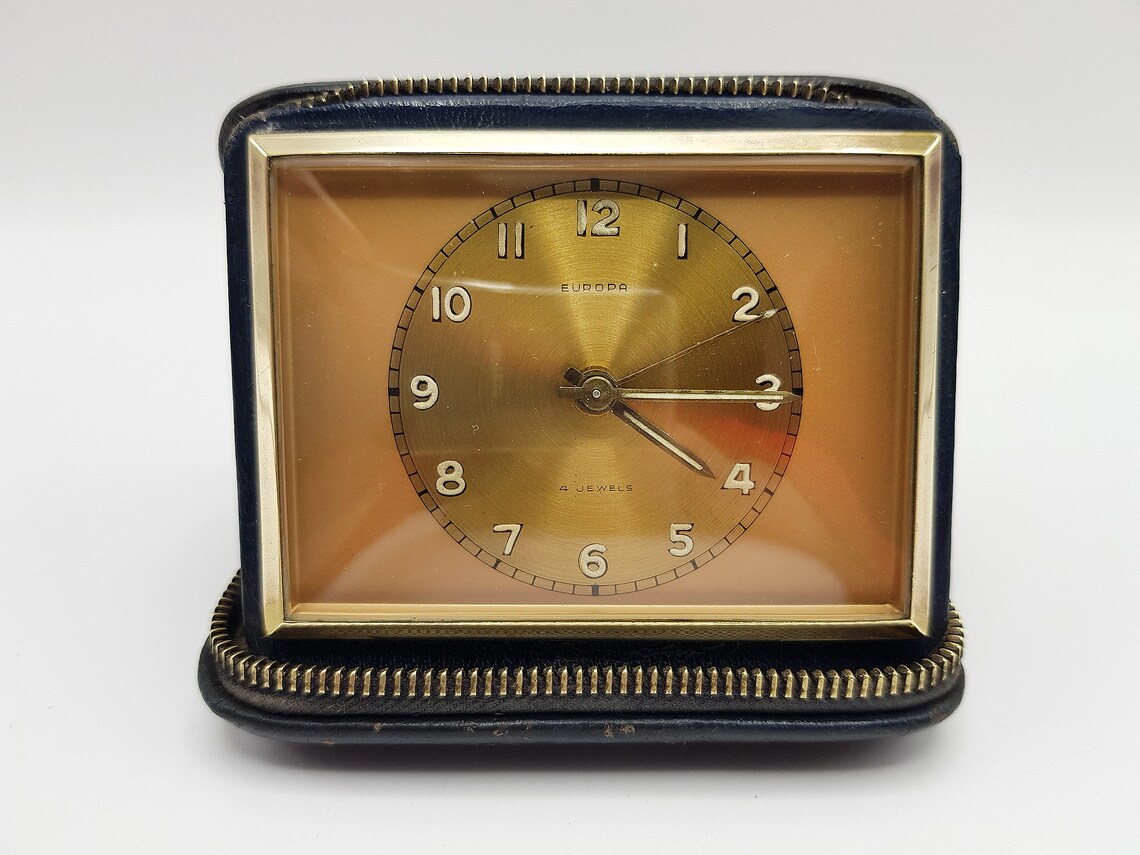 Vintage German EUROPA travel alarm clock pocket desk clock Etsy.de
