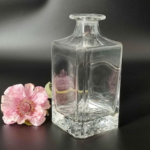 Vintage crystal glass decanter mid century 50s, 700 ml whiskey water crystal glass decanter, crystal glass flower vase, glass home decor