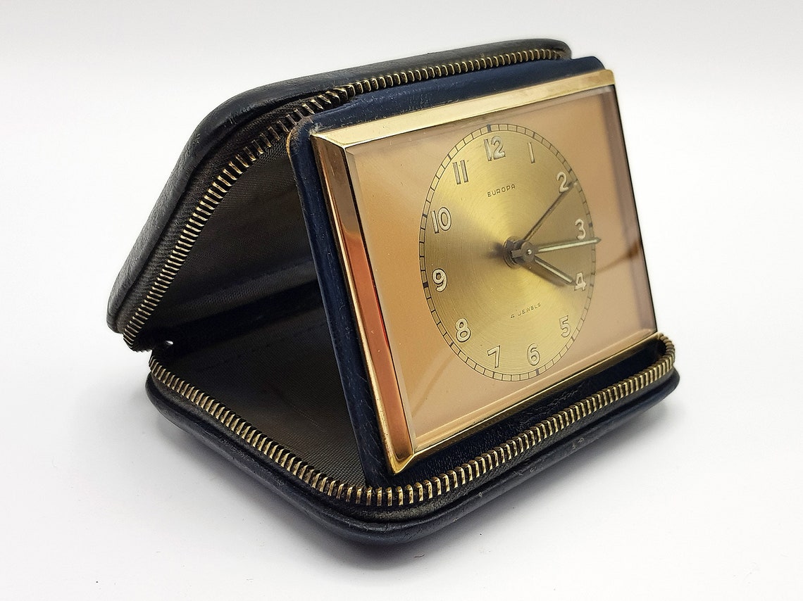 Vintage German EUROPA travel alarm clock pocket desk clock Etsy.de