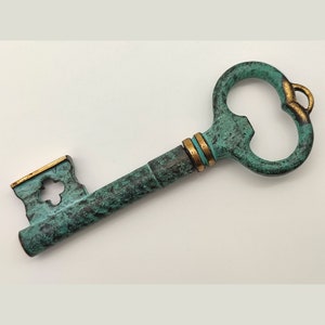 Vintage brass corkscrew key shape 70s, brass bottle opener, home handmade barware, gift for party room, home bar equipment, party favours