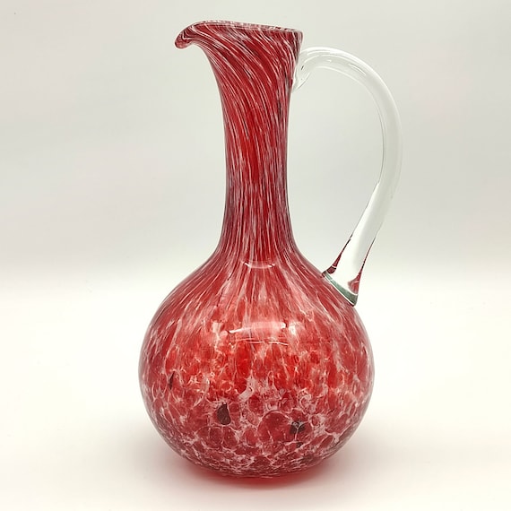 赤いヴィンテージ ムラーノ ガラス アート花瓶 60 年代、ミッド