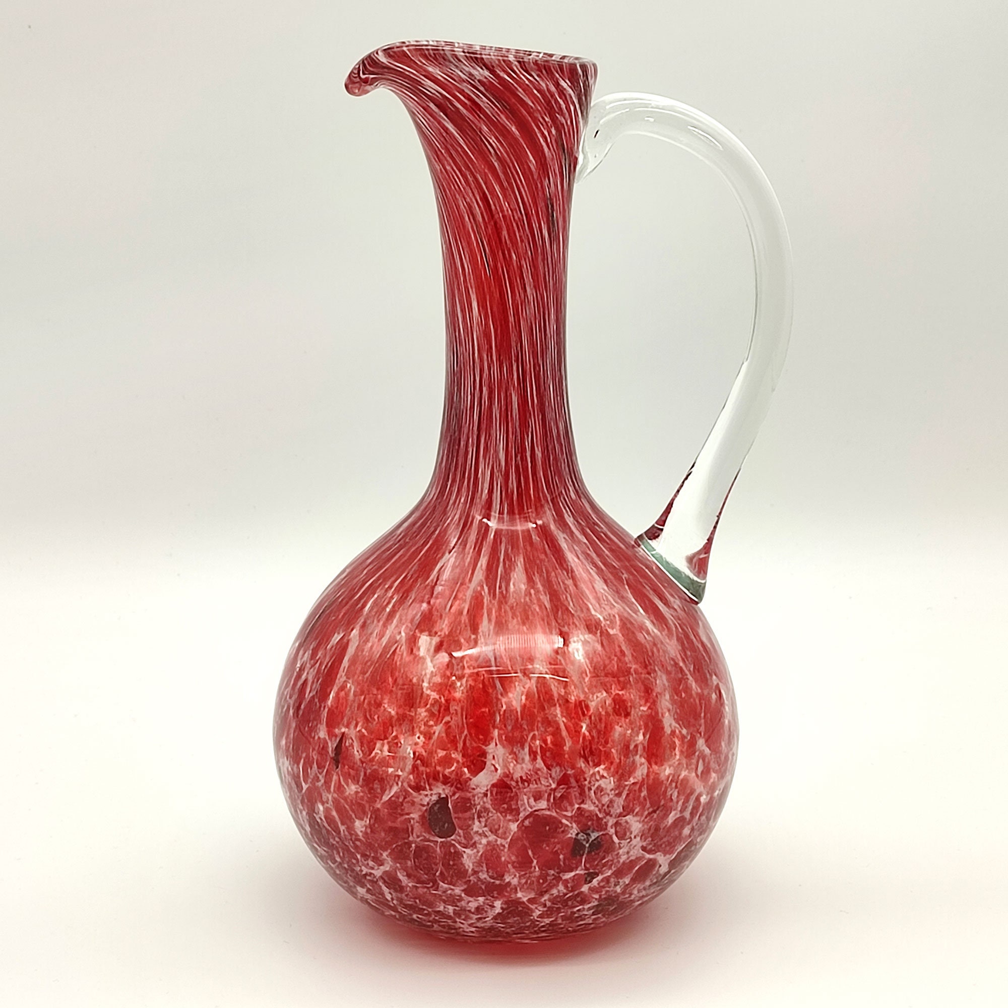 赤いヴィンテージ ムラーノ ガラス アート花瓶 60 年代、ミッド