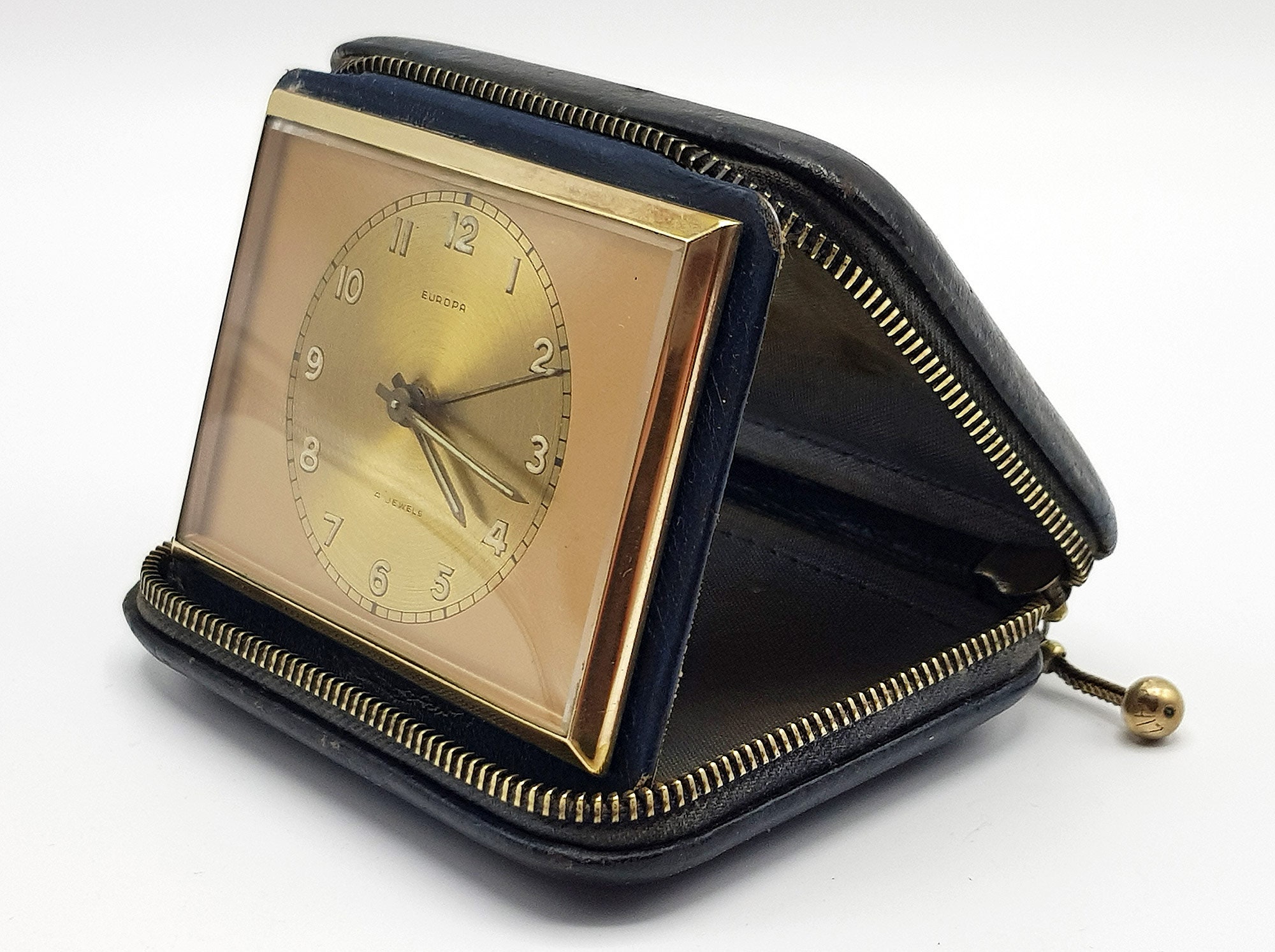 Vintage German EUROPA travel alarm clock pocket desk clock Etsy.de