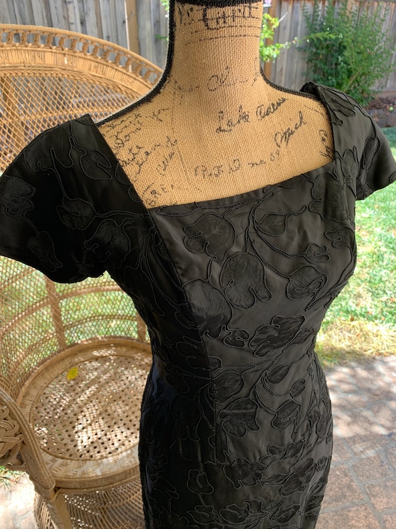 Vintage Modern Couture Original black silk dress 5