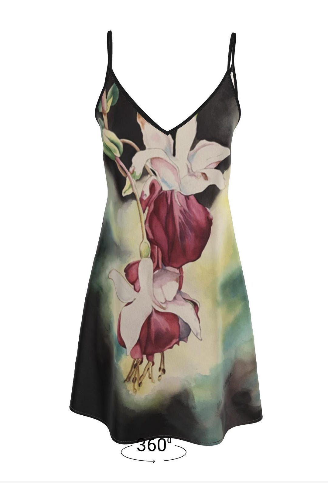 Forest Spice Silk Slub One Side Pleated Button Down Dress main image 0