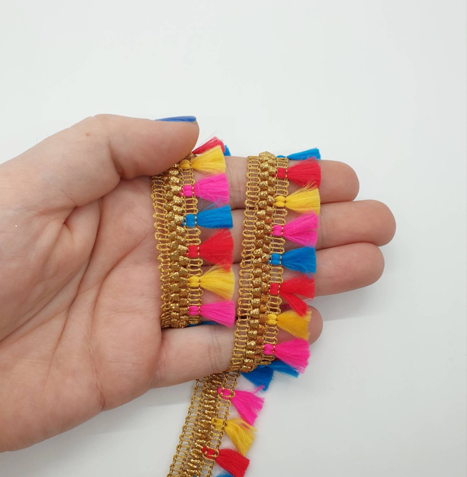 Multi Coloured Fringe Tassel Trim Rainbow Trimming Ethnic Etsy