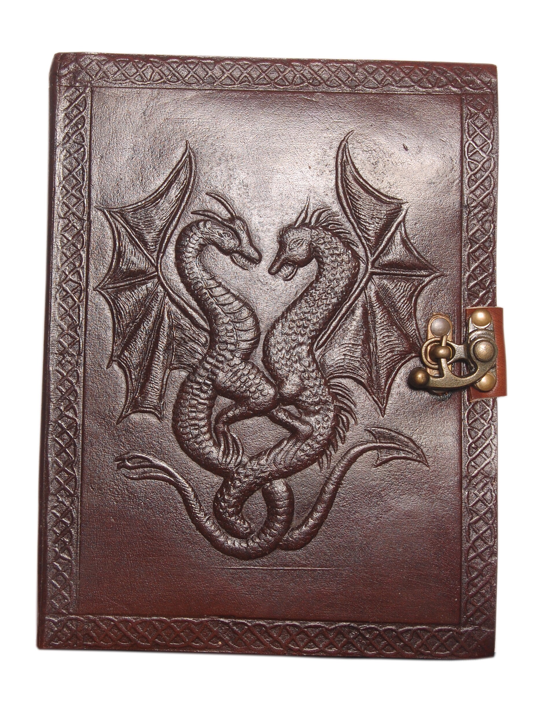 Personalized Journal Double Dragons Leather Diaries Embossed Etsy