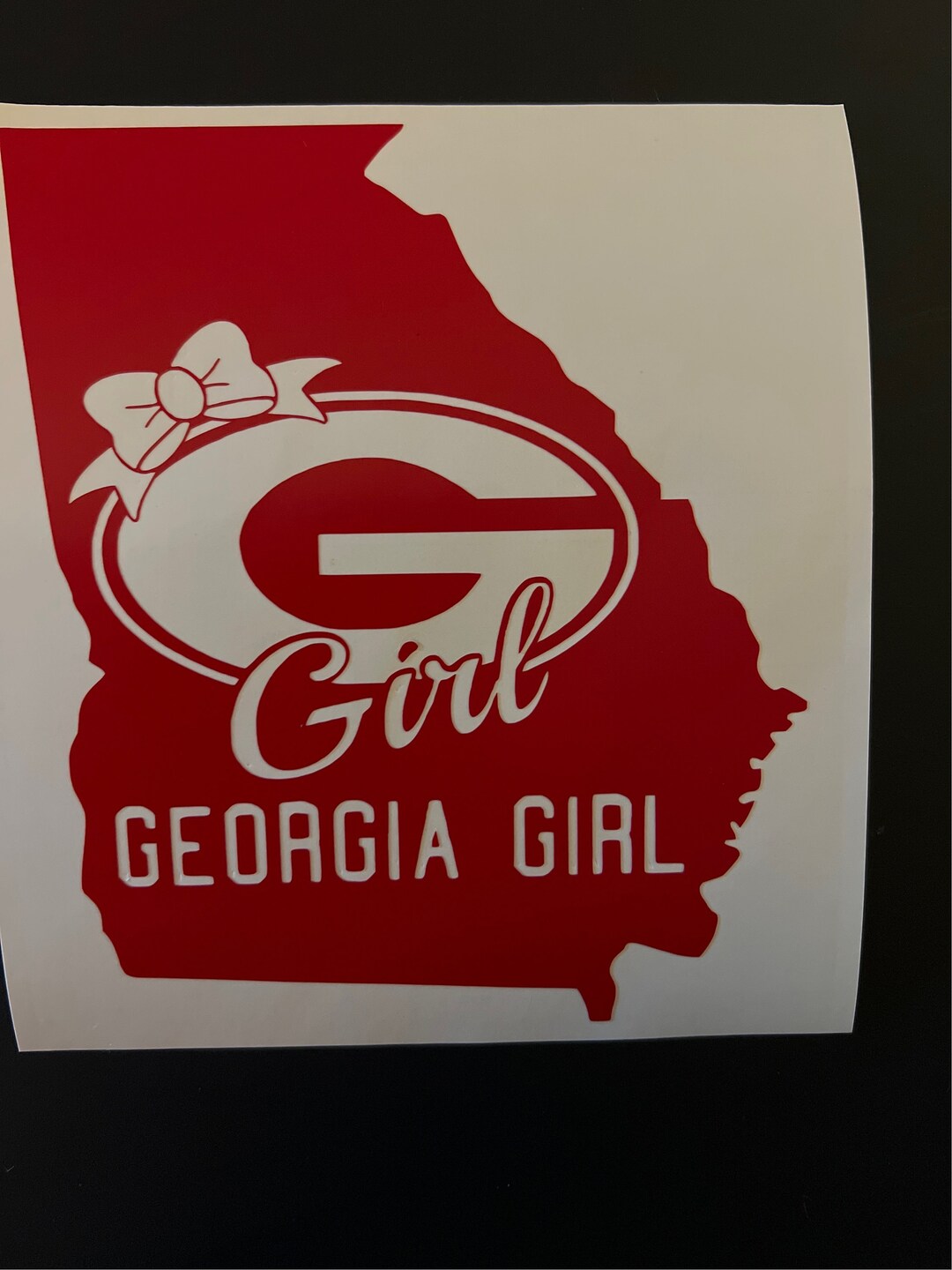 Vinyl Decal Girl State With Bow window Vehicle Etsy
