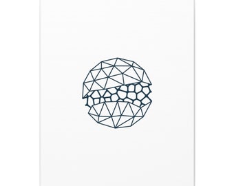 Arte abstracto digital del período del río Voronoi: descarga de archivos (png, SVG y DXF), diseño celular para decoración de oficinas modernas, idea de regalo para el hogar