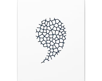 Arte digital de comas de Voronoi: diseño celular abstracto, archivos descargables (png, SVG y DXF), regalo creativo para el hogar o la oficina, imprimible