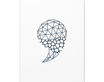 Arte digital de comas del río Voronoi: diseño celular abstracto, archivos descargables (png, SVG y DXF), regalo creativo para el hogar o la oficina