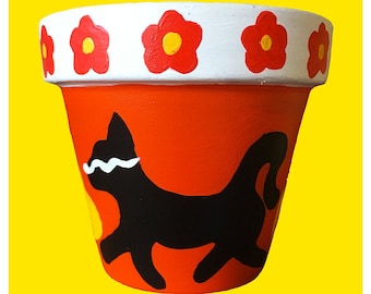 Cat in the Sun Mini Ceramic Planter