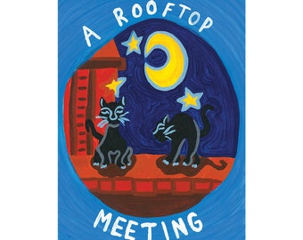 A Rooftop Meeting (A4 Print)