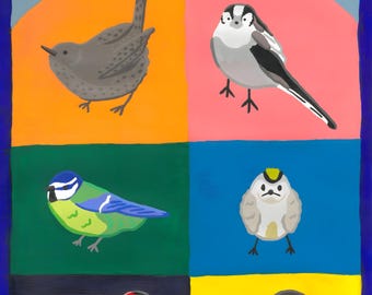 Garden Birds A3 Print