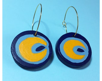 Blue Moon Ceramic Earrings