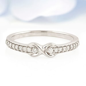 Sterling Silver Infinity Ring: CZ Diamond Promise Ring