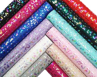 Iridescent Leopard Faux Leather Sheet: DIY Earring Making (21X29CM)