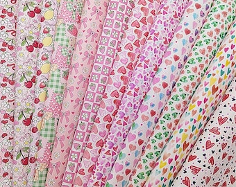 Sweet Hearts Print Faux Leather Roll: Valentine's DIY Fabric (11.8 x 54 inch)