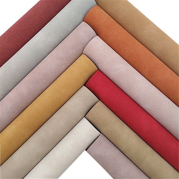 Two Tones Suede Synthetic Leather Faux Leather Sheets Leather 