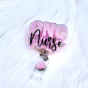 ONC nurse badge reel, ONC nurse badge holder, badge reel, oncology nurse badge reel, breast care nurse badge reel, oncology badge reel