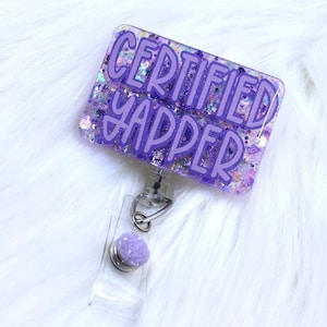 yapper badge reel, funny badge reel, RN badge, badge holder, ID badge clip, badge ID holder, nurse gift, nurse badge reel, funny nurse reel