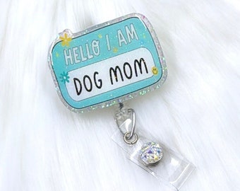 dog mom badge reel, dog badge reel, fur mom badge reel, nurse badge reel, dog mom badge holder, dog badge reel, badge holder, ID badge reel