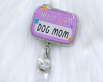 dog mom badge reel, dog badge reel, fur mom badge reel, nurse badge reel, dog mom badge holder, dog badge reel, badge holder, ID badge reel