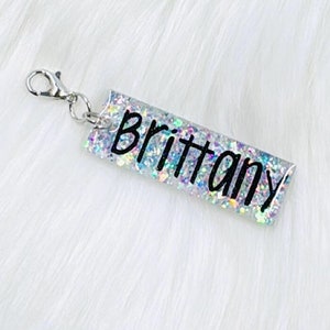 badge reel, personalized name badge reel, custom badge reel, badge reel charm, badge reel accessory, charms, name keychain charm, name charm