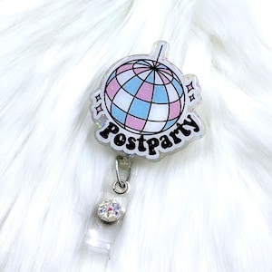 postpartum badge reel, postpartum nurse badge, mother baby nurse badge, baby badge reel, labor & delivery badge reel, birth badge reel, RN