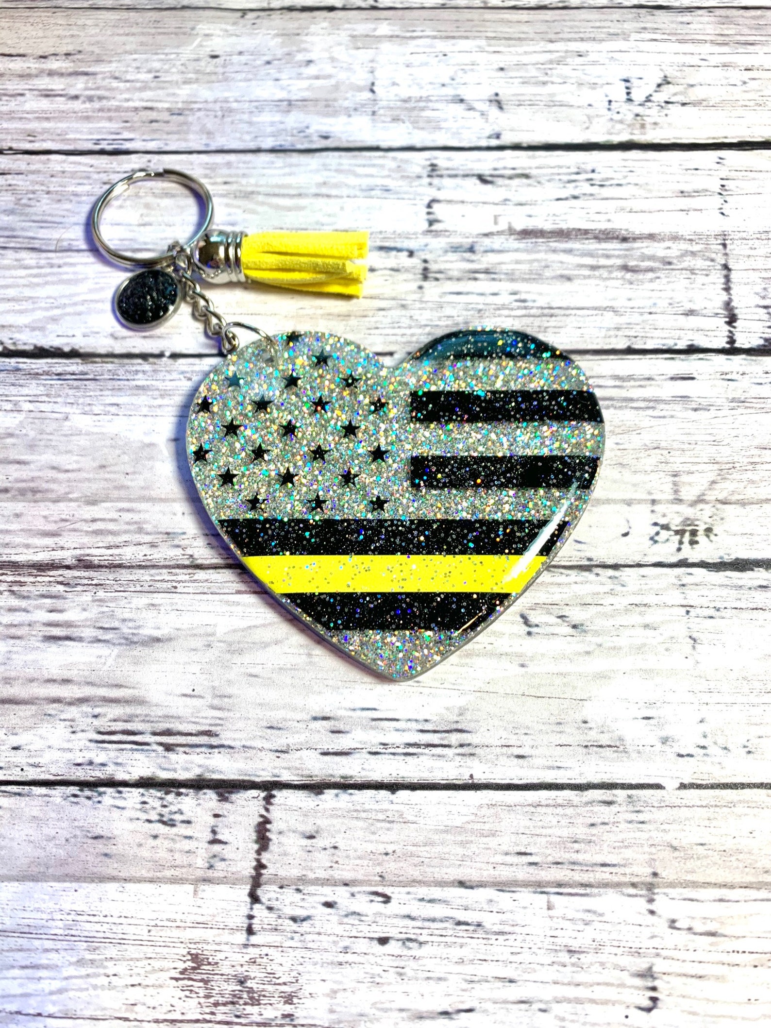 Thin Yellow Line Keychain Dispatcher Keychain 911 Dispatcher Etsy