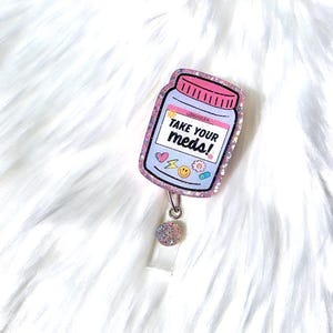 mental health matters badge reel, RX badge reel, pill badge reel, mental health badge reel, psychiatric badge reel, anxiety badge reel