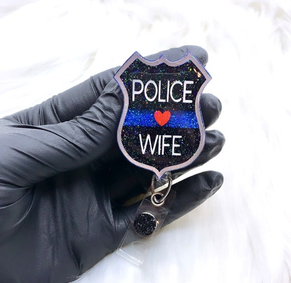 Police Wife Badge Reel, Thin Blue Line, Police Wife Gift, Nurse Badge Reel,  Nurses Back the Blue, Back the Blue Badge Reel, Police Badge 