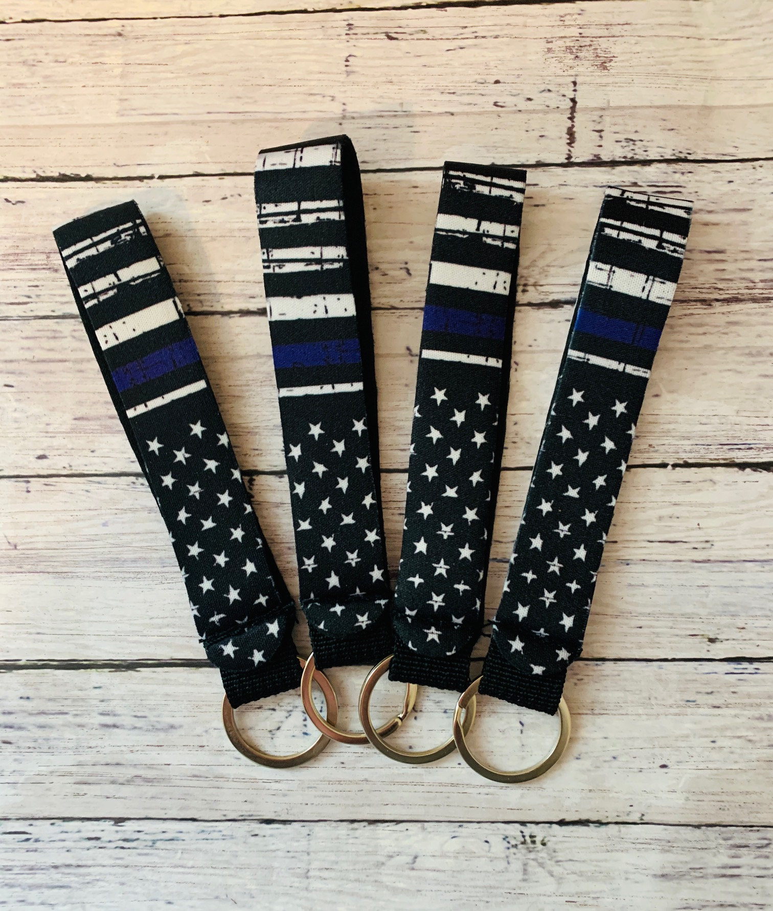 thin blue line keychain, back the blue keychain, police keychain, key…