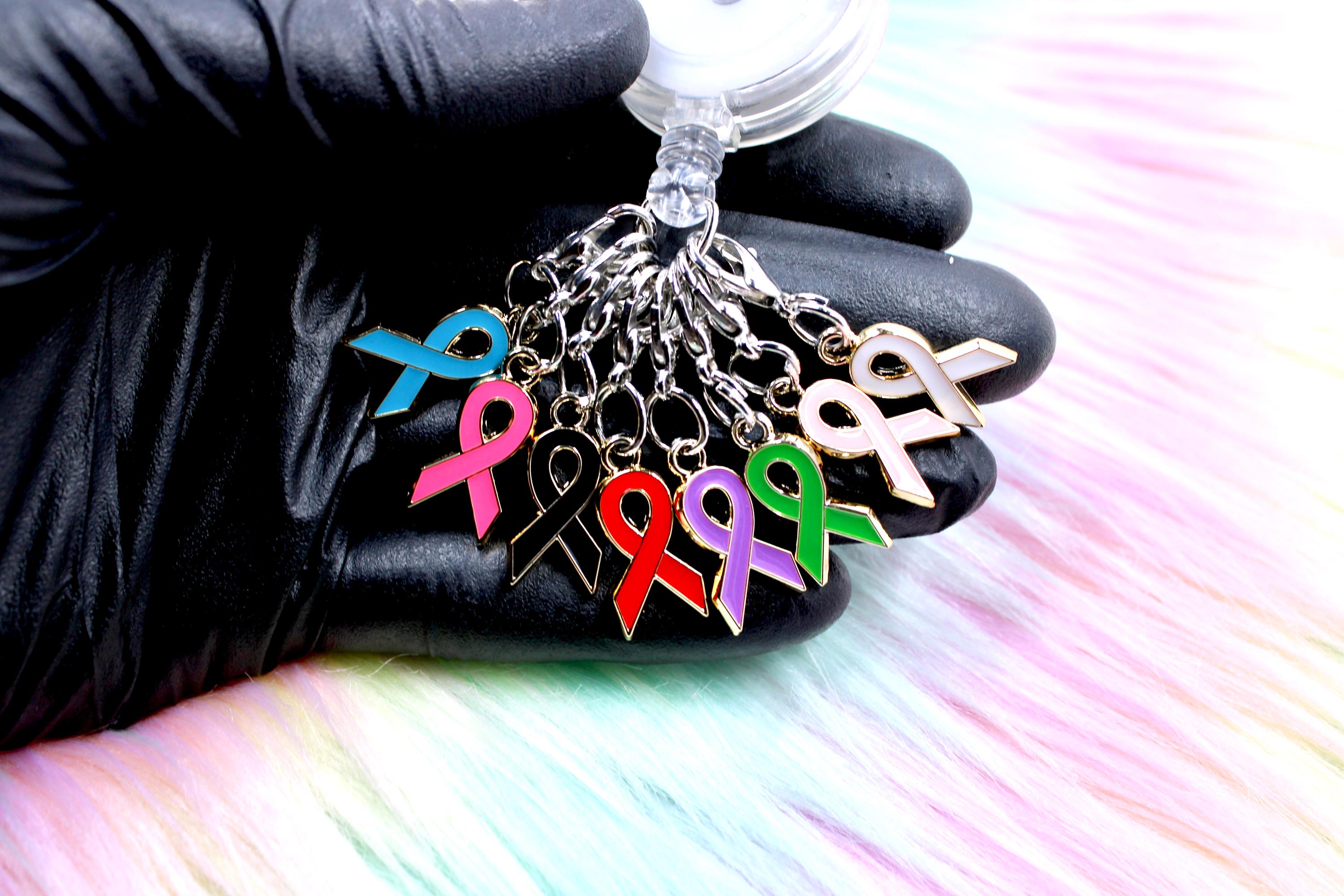 Awareness Ribbon Charm, Breast Cancer Awareness Charm, Ribbon Charm ...