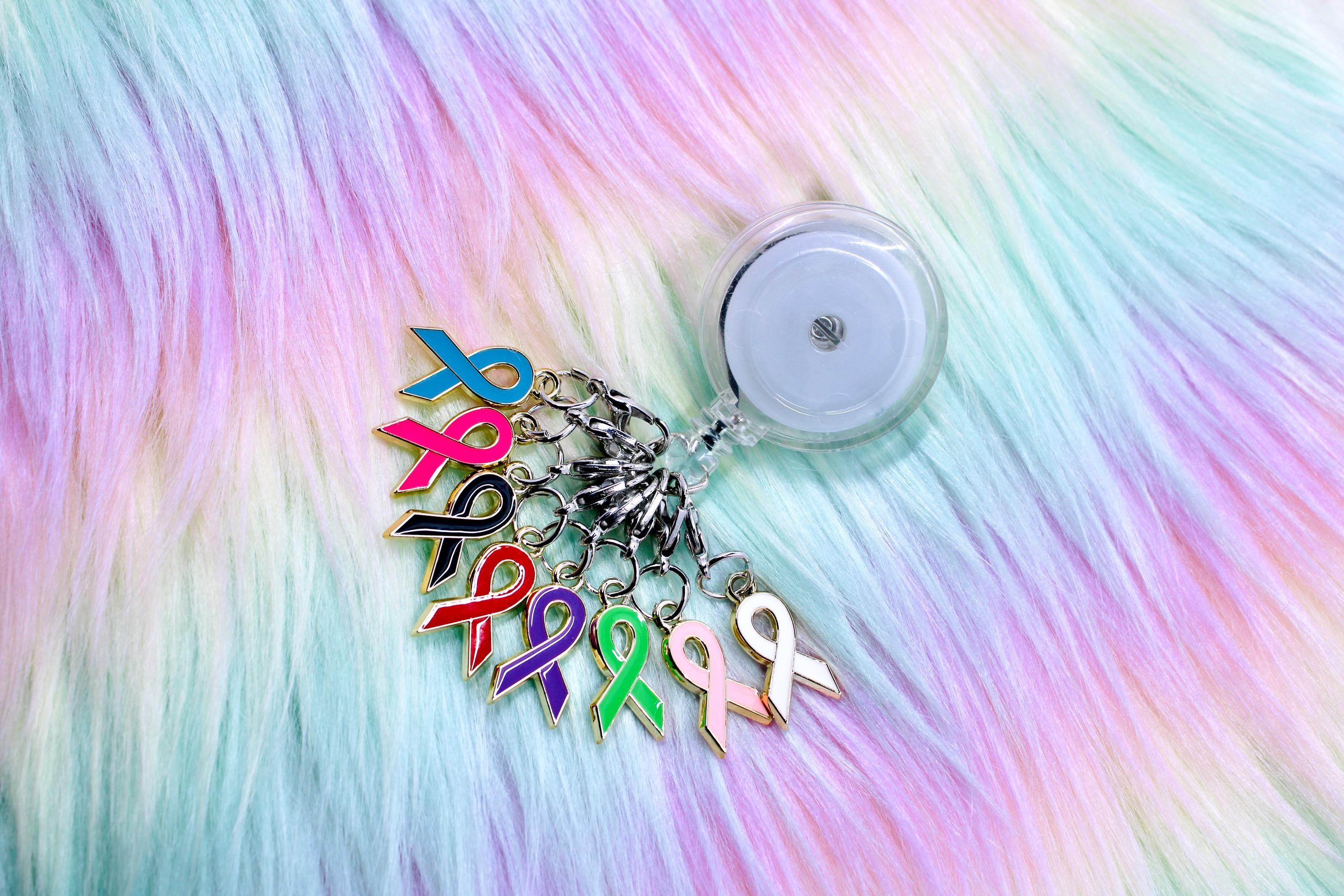 Awareness Ribbon Charm, Breast Cancer Awareness Charm, Ribbon Charm ...