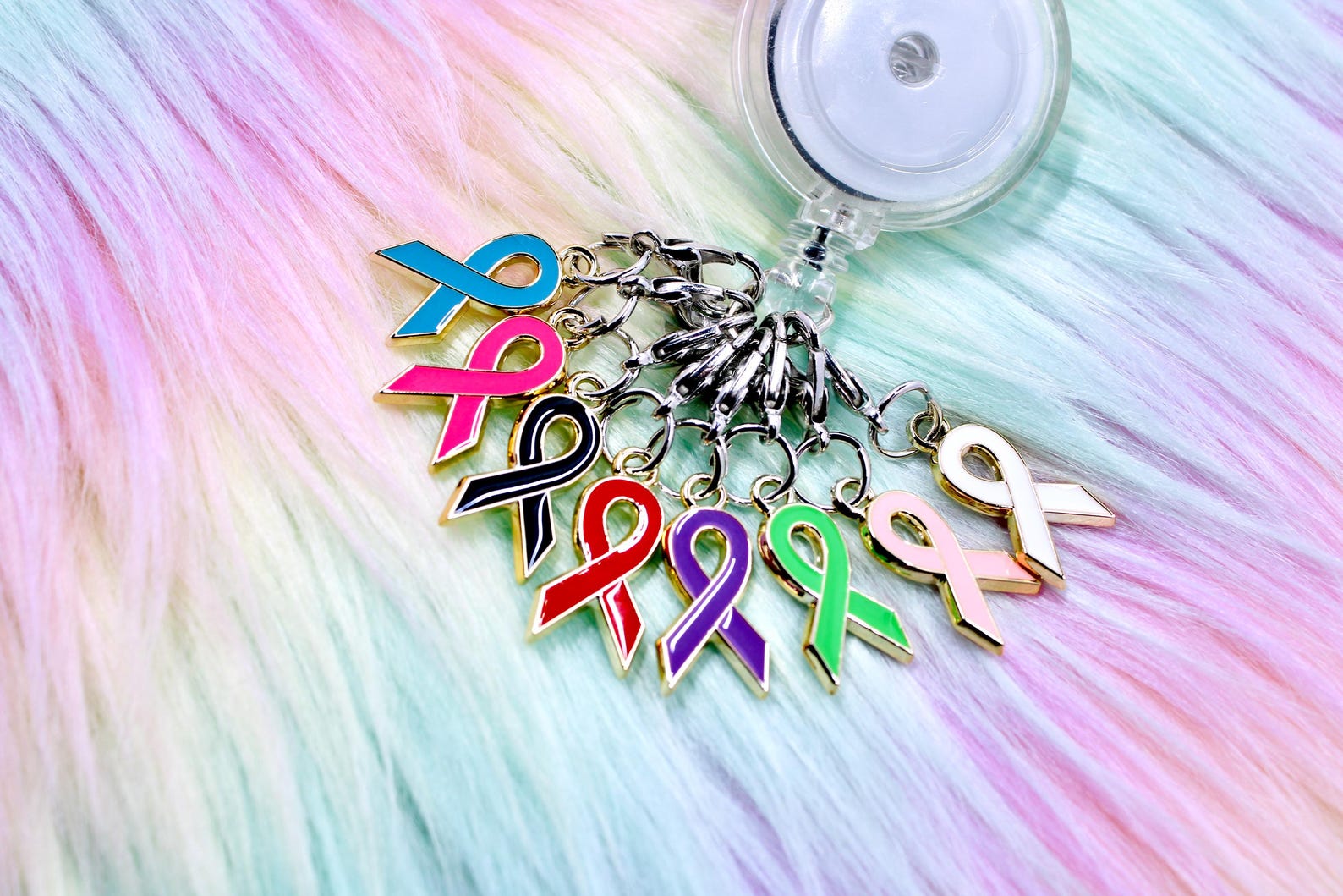 Awareness Ribbon Charm, Breast Cancer Awareness Charm, Ribbon Charm ...