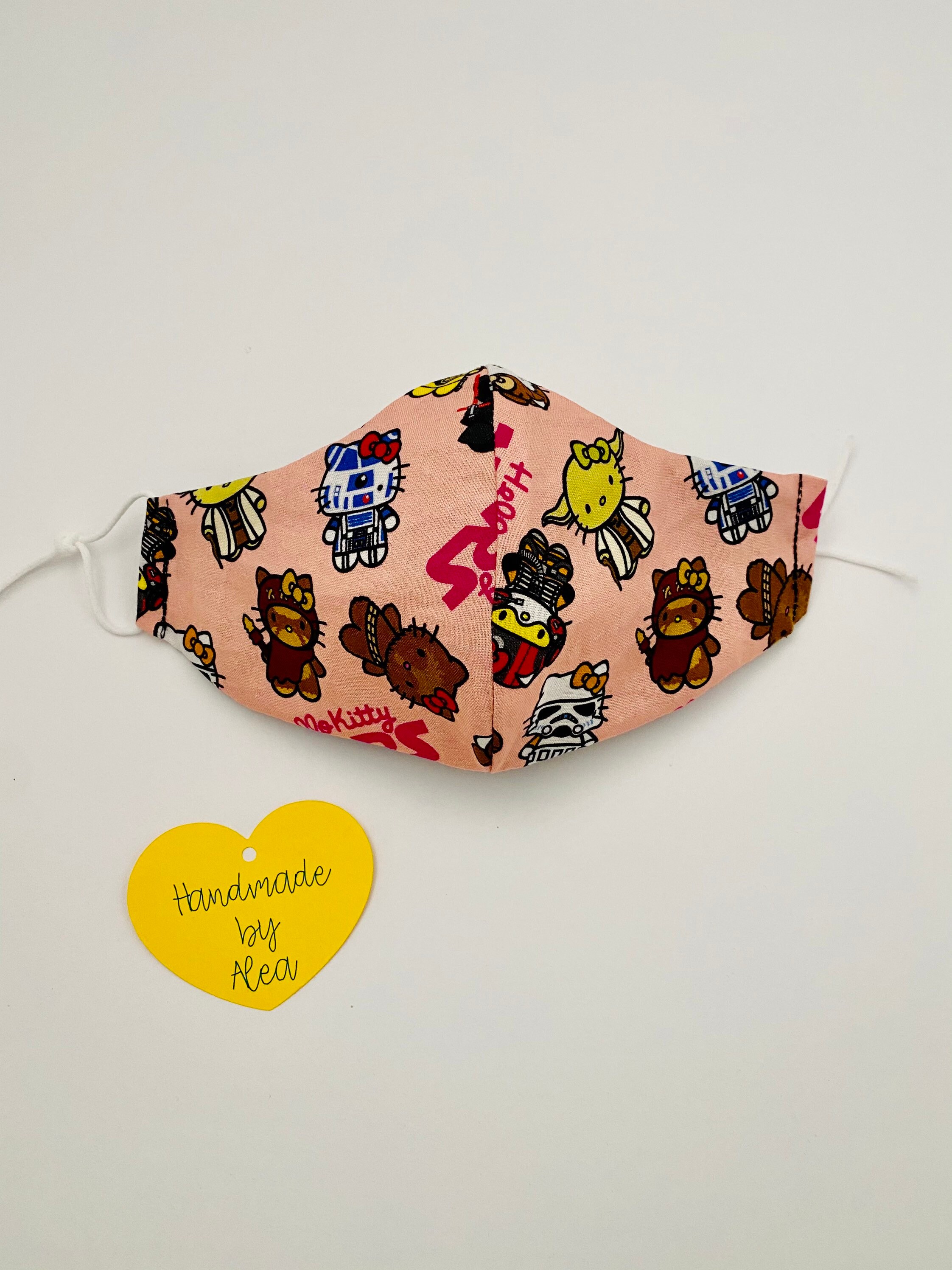 Hello Kitty Star Wars Three-Layer Face Mask with Filter Pocket - 100%…