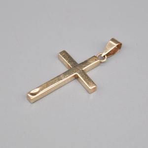 HERMANN SIERSBOL ヴィンテージ デンマーク 8K (333) ゴールド クロス、宗教的なネックレス ペンダント。