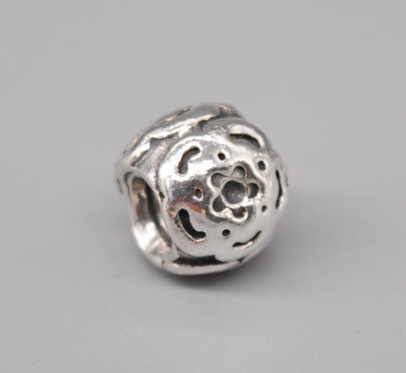 PANDORA 廃盤中古 925 スターリング シルバー フラワー ビーズ
