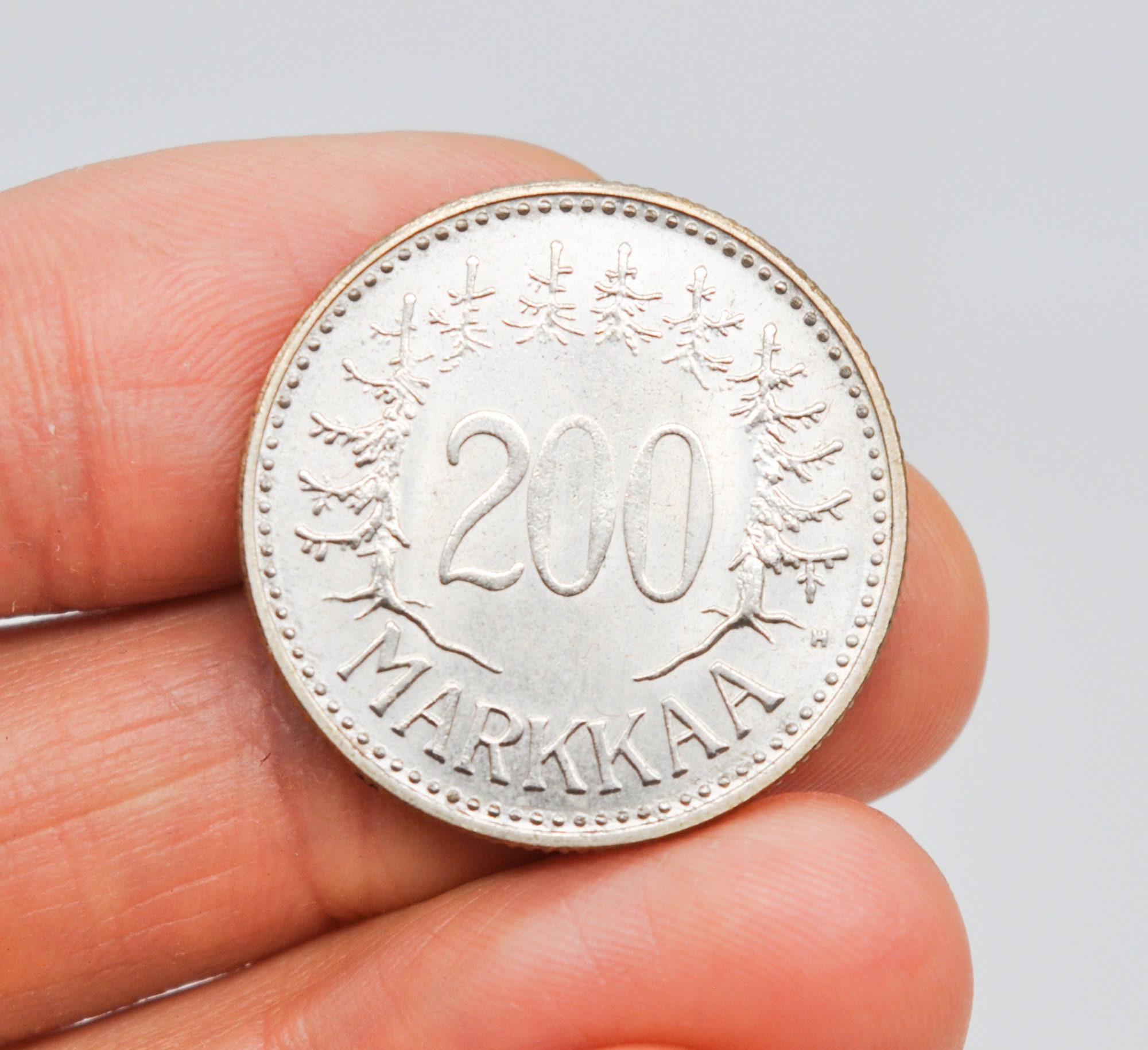 昔のお金 ヴィンテージ 1958 フィンランド 500 シルバー 200 マルカア コイン