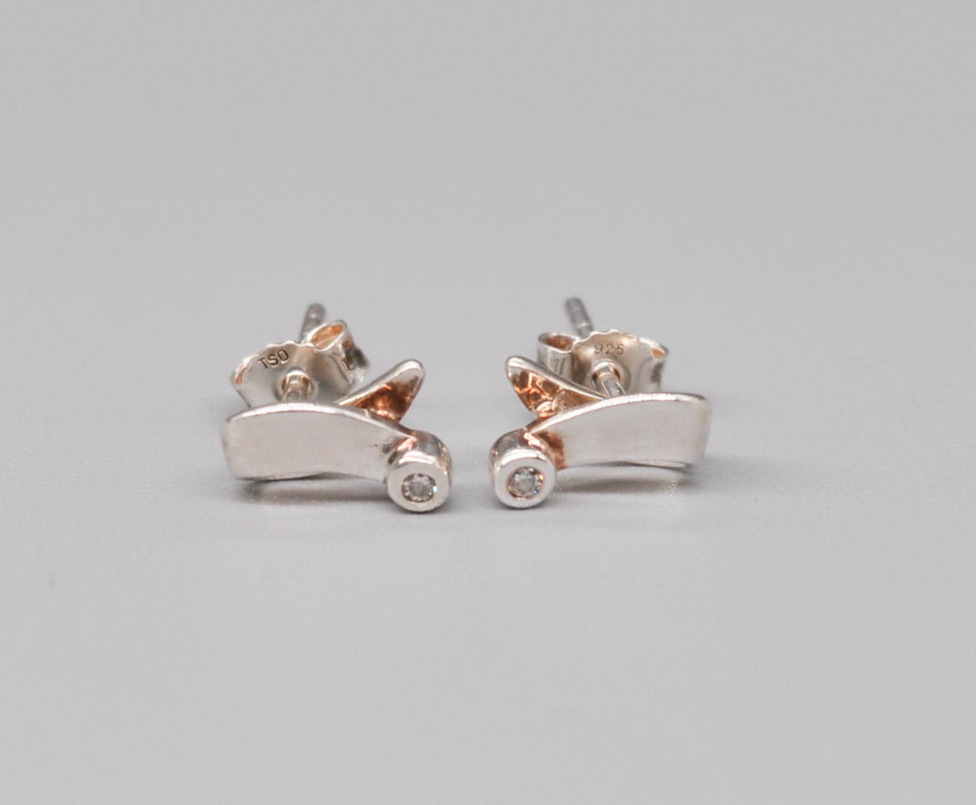 『SA pierce 片耳 SILVER』 Ts-design Vintage Danish 925 Sterling Silver Stud Earrings
